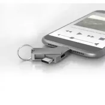 Adaptador de cable Terratec 272986 USB Type-C USB Type-C Micro-USB plateado