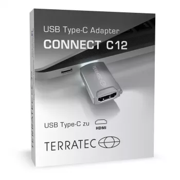 Adaptador de cable Terratec CONNECT C12 USB Type-C HDMI gris