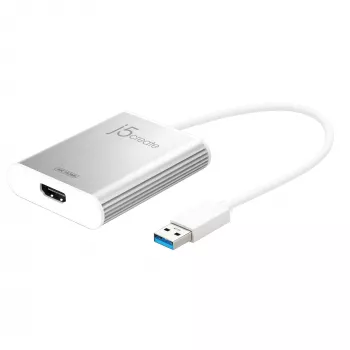 Adaptador de pantalla j5create JUA354 USB 3.0 a 4K HDMI plateado