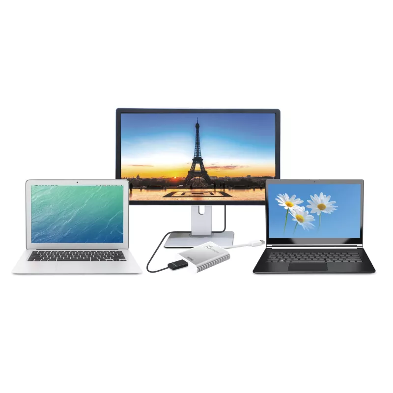 Adaptador de pantalla j5create JUA354 USB 3.0 a 4K HDMI plateado