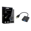 Adaptador Conceptronic ABBY20B HDMI a VGA, 0,25 m, HDMI tipo A (estándar), VGA (D-Sub), conector macho, conector hembra, recto