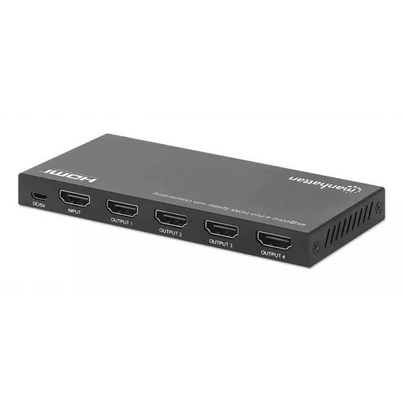 Splitter HDMI Manhattan 4 puertos 4K@60Hz con reducción de escala