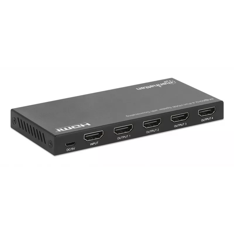 Splitter HDMI Manhattan 4 puertos 4K@60Hz con reducción de escala