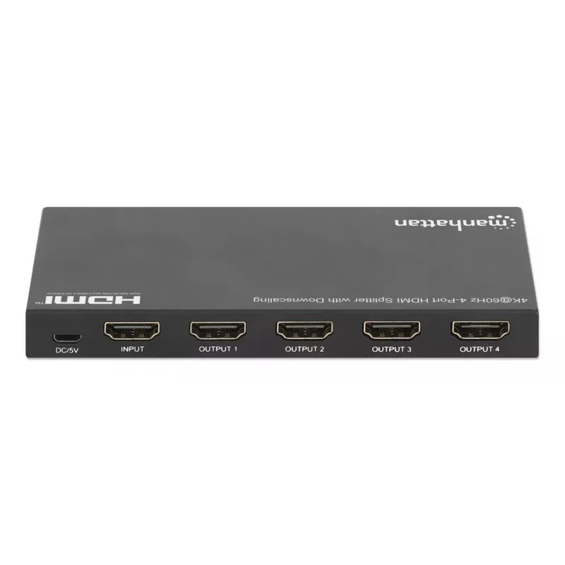 Splitter HDMI Manhattan 4 puertos 4K@60Hz con reducción de escala
