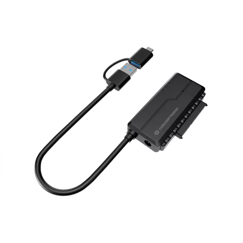 Conceptronic ABBY21B Adaptador SATA USB 3.0 con fuente de alimentación, 2,5