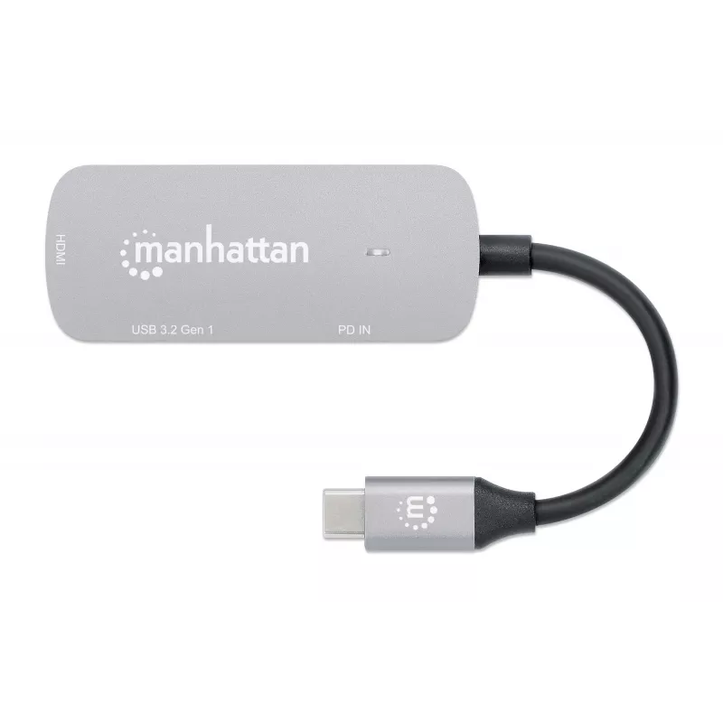 Manhattan Dock/Hub USB-C HDMI USB-A USB-C 100W Power Delivery 4K 60Hz