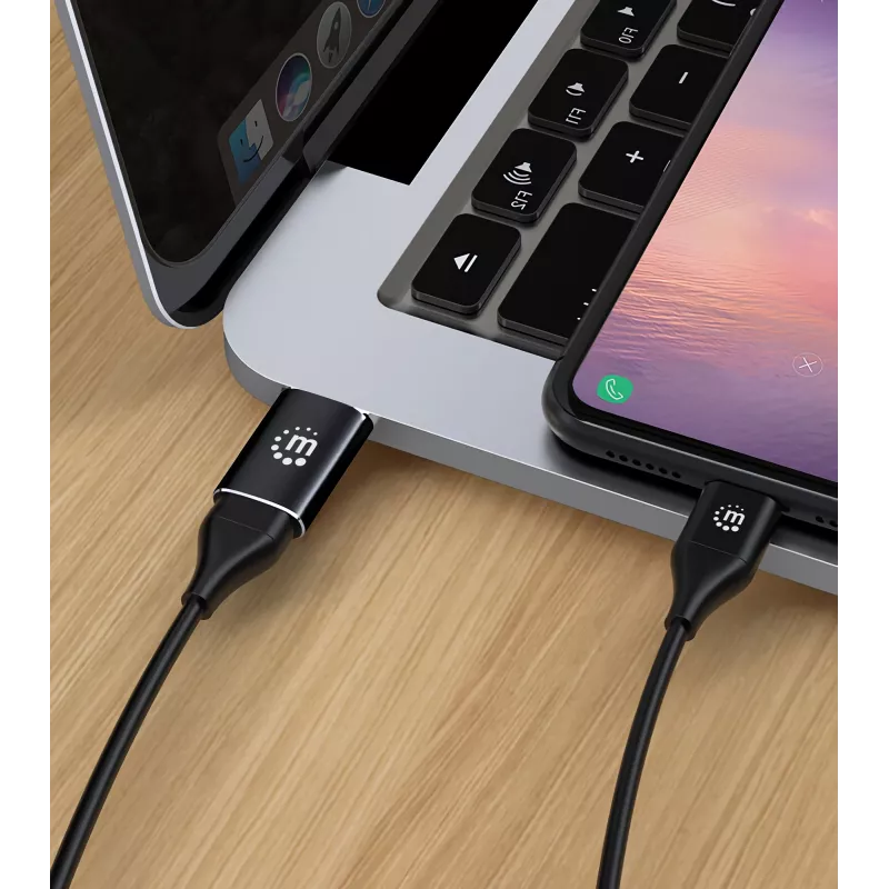 Manhattan 153980 adaptador de USB-C (hembra) a USB-A (macho), USB 3.2 Gen 2, 10 Gbps