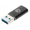Manhattan 153980 adaptador de USB-C (hembra) a USB-A (macho), USB 3.2 Gen 2, 10 Gbps
