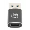 Manhattan 153980 adaptador de USB-C (hembra) a USB-A (macho), USB 3.2 Gen 2, 10 Gbps