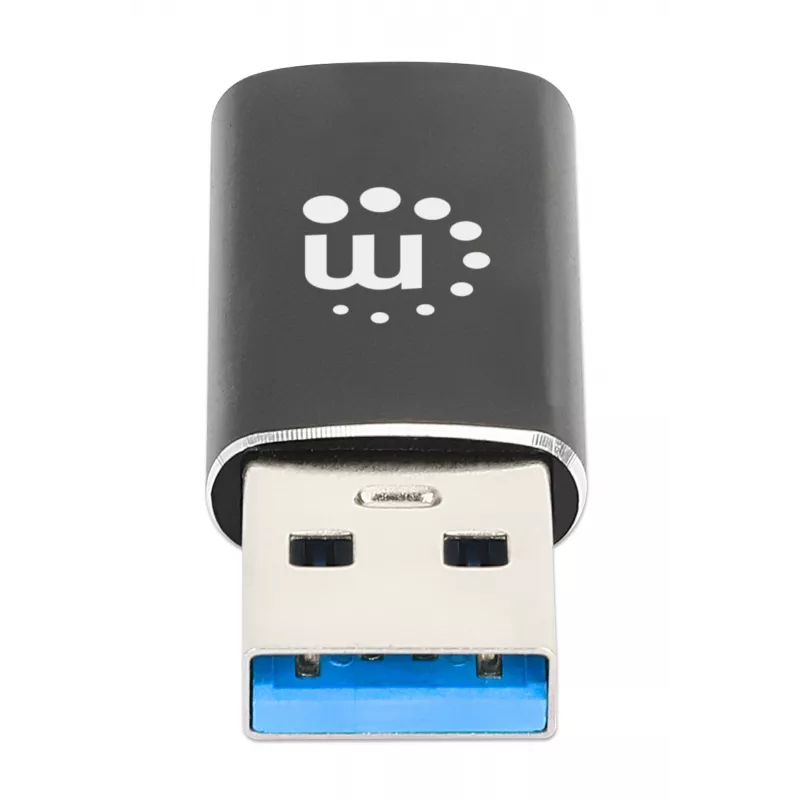 Manhattan 153980 adaptador de USB-C (hembra) a USB-A (macho), USB 3.2 Gen 2, 10 Gbps