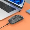 Ratón inalámbrico Manhattan Transparente recargable USB