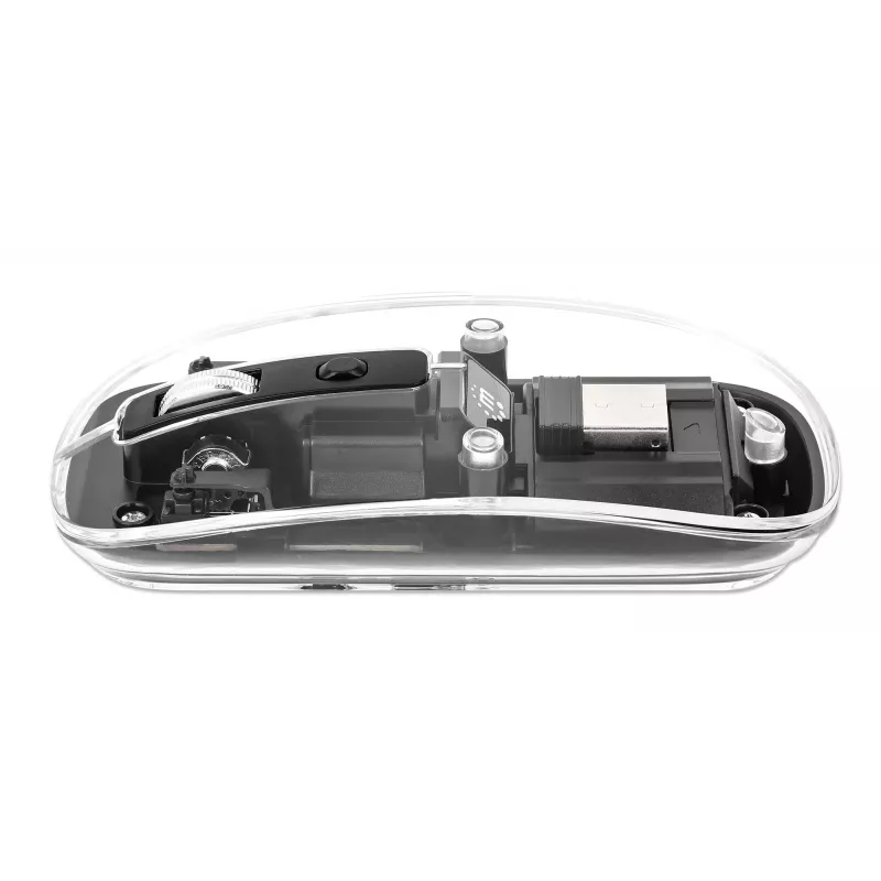 Ratón inalámbrico Manhattan Transparente recargable USB