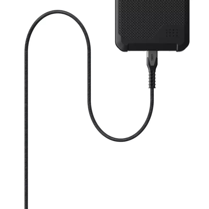 Cable de alimentación USB-C a USB-C EATON Urban Armor Gear Kevlar Core 1,5 m, USB 2.0, negro/gris