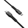 Cable de alimentación USB-C a USB-C EATON Urban Armor Gear Kevlar Core 1,5 m, USB 2.0, negro/gris