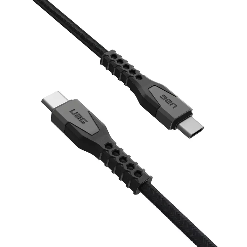 Cable de alimentación USB-C a USB-C EATON Urban Armor Gear Kevlar Core 1,5 m, USB 2.0, negro/gris