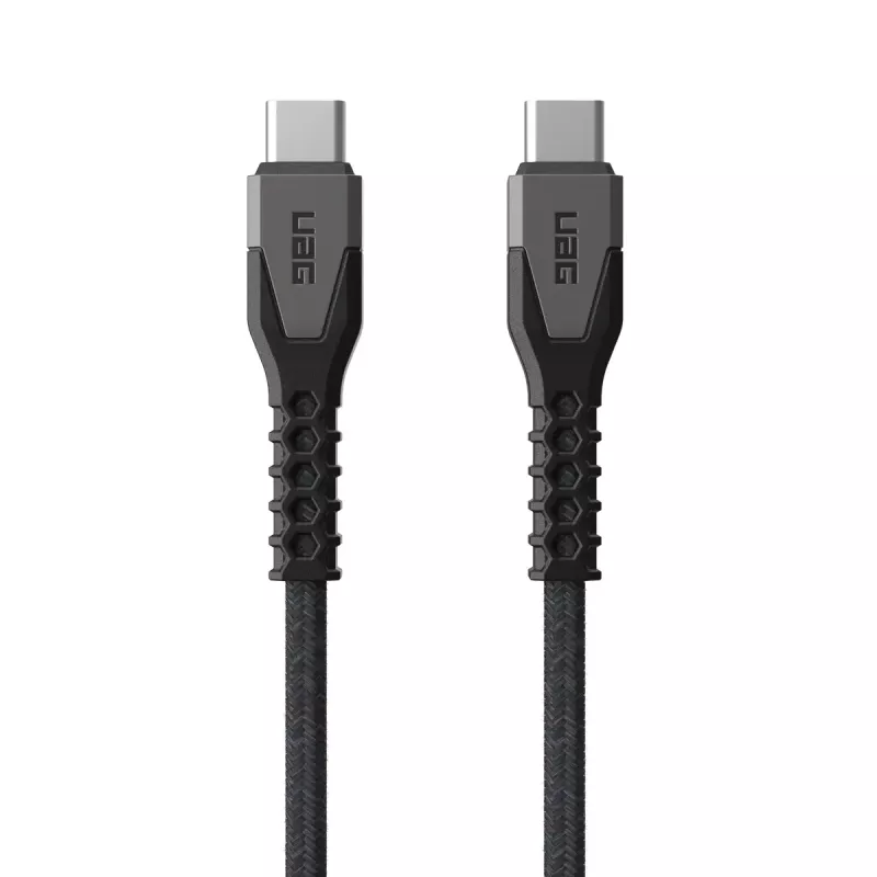 Cable de alimentación USB-C a USB-C EATON Urban Armor Gear Kevlar Core 1,5 m, USB 2.0, negro/gris