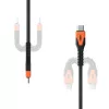 Cable de carga USB-C a USB-C Eaton 1,5 m – núcleo de Kevlar, USB 2.0, negro/naranja