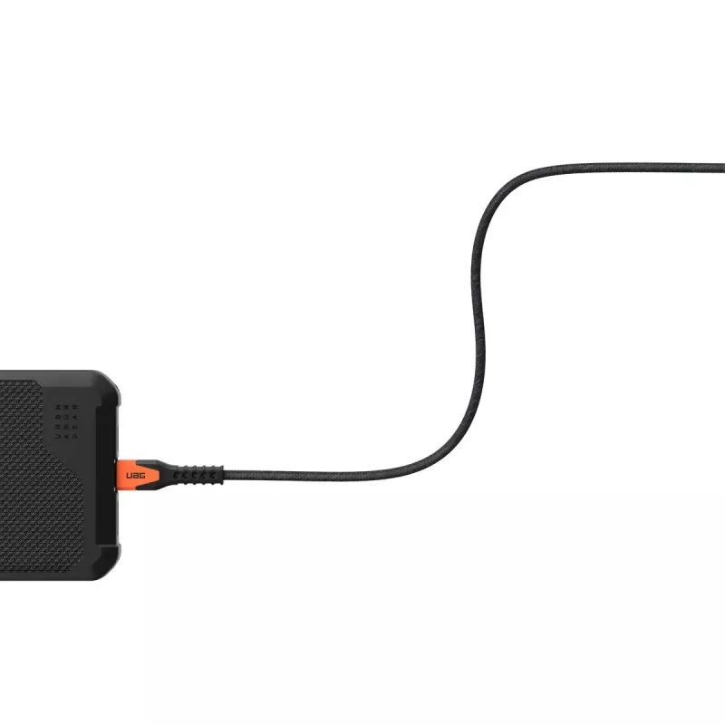 Cable de carga USB-C a USB-C Eaton 1,5 m – núcleo de Kevlar, USB 2.0, negro/naranja