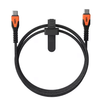 Cable de carga USB-C a USB-C Eaton 1,5 m – núcleo de Kevlar, USB 2.0, negro/naranja