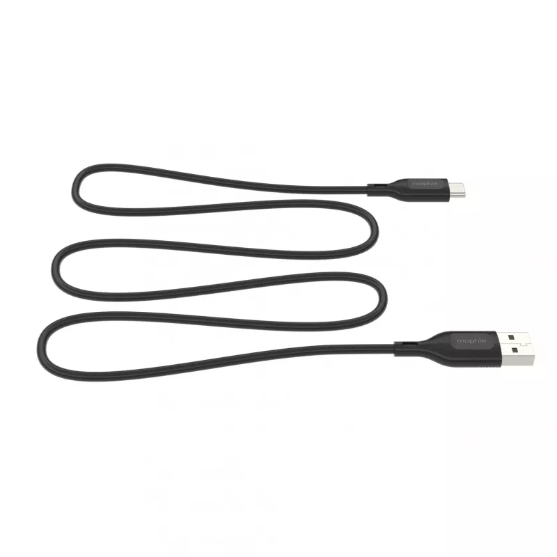 Mophie Essentials Cable de carga | 1 m Cable USB USB 2.0 USB A a USB C negro