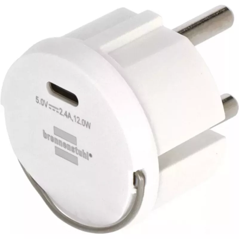 Adaptador de enchufe tipo F tipo C Brennenstuhl 1508110010 2.4A USB