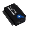 Adaptador para tarjeta de interfaz LOGILINK AU0006C — USB Type-A a IDE/ATA y SATA, cable de 1,2 m, negro