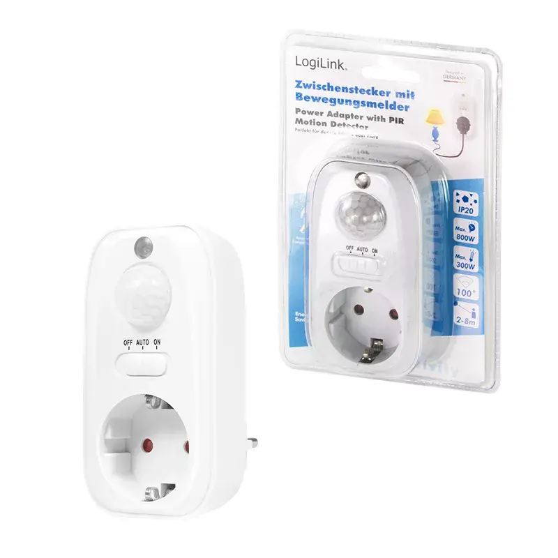 Adaptador de enchufe LogiLink PA0248 blanco