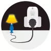 Adaptador de enchufe LogiLink PA0248 blanco