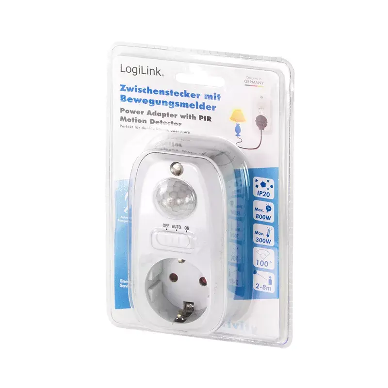 Adaptador de enchufe LogiLink PA0248 blanco