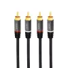 Cable de audio LogiLink CA1201 0,5 m 2 x RCA negro