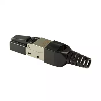 Conector de cable LogiLink MP0044 RJ-45 Cat6a 0,5 m acero inoxidable