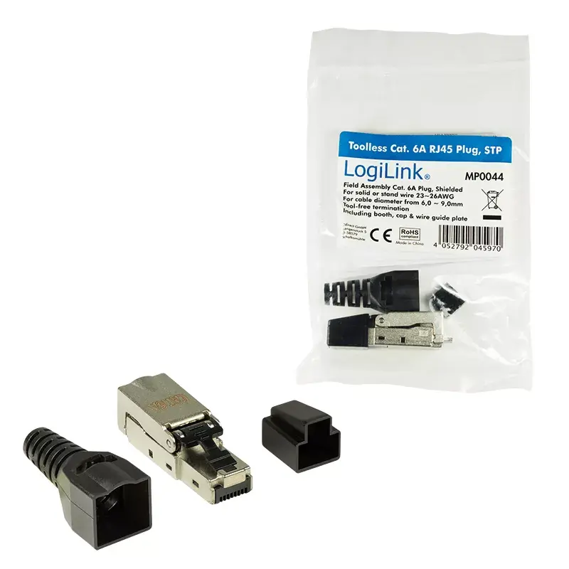 LogiLink MP0044 EconLine conector RJ45 de montaje en campo, Cat6A
