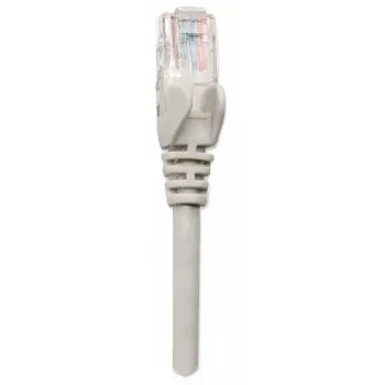 Cable de red patch Intellinet, Cat5e, 2 m, gris, CCA, U/UTP, PVC, RJ45, contactos dorados, prevención de enganches, alivio de tensión, garantía de por vida