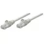 Cable de red patch Intellinet, Cat5e, 2 m, gris, CCA, U/UTP, PVC, RJ45, contactos dorados, prevención de enganches, alivio de tensión, garantía de por vida