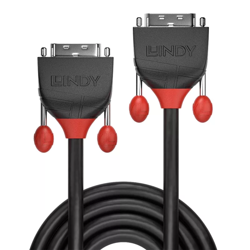 Lindy 3m Cable DVI-D Dual Link, Black Line