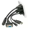 Placa frontal Lindy Multi AV 60220 HDMI VGA USB A 3,5 mm