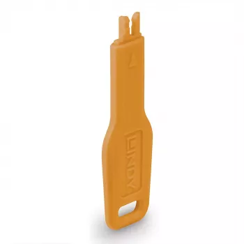 Lindy RJ45 Port Lock Key naranja Modelo 47896 — Llave de seguridad mecánica para bloqueos de puertos de red