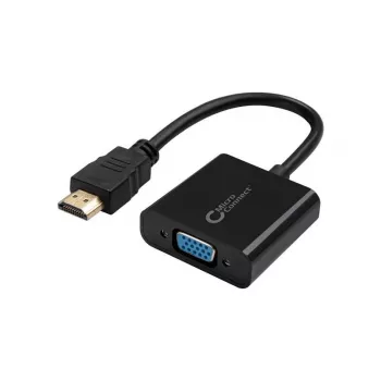 Microconnect HDMVGA1B Adaptador de cable de vídeo 0,15 m HDMI Type-A (estándar) VGA (D-Sub) negro