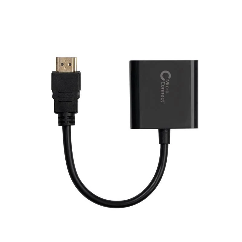 Microconnect HDMVGA1B Adaptador de cable de vídeo 0,15 m HDMI Type-A (estándar) VGA (D-Sub) negro