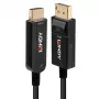 Lindy 20m Cable híbrido de fibra óptica DisplayPort 1.2 a HDMI 18G
