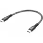 Cable USB-C Sandberg Survivor 0,2 m 100 W negro blanco