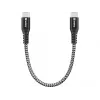 Cable USB-C Sandberg Survivor 0,2 m 100 W negro blanco