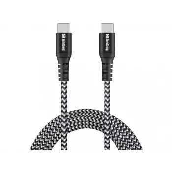 Cable USB-C Sandberg Survivor 2M 100W negro blanco