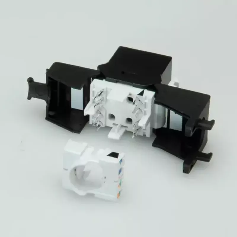 Keystone Jack ROLINE Cat. 6a RJ-45 no apantallado sin herramientas delgado negro