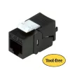 Keystone Jack ROLINE Cat. 6a RJ-45 no apantallado sin herramientas delgado negro