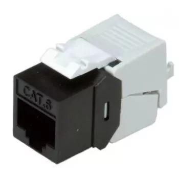 Conector hembra Keystone ROLINE Cat.6/Clase E delgado RJ-45 no apantallado negro
