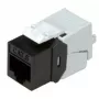 Conector hembra Keystone ROLINE Cat.6/Clase E delgado RJ-45 no apantallado negro