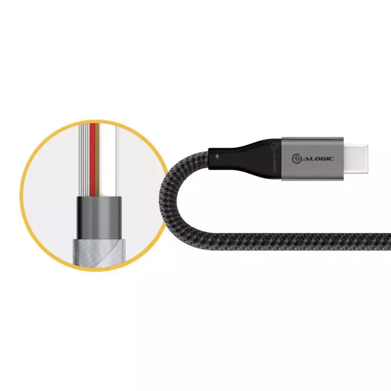 Cable USB ALOGIC ULCA2030-SGR 0,3 m USB 2.0 gris