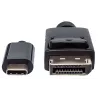 Cable USB-C a DisplayPort Manhattan, 4K@60Hz, 1 m, macho a macho, negro, no bidireccional, tres años de garantía, equivalente a CDP2DP1MBD