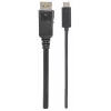 Cable USB-C a DisplayPort Manhattan, 4K@60Hz, 1 m, macho a macho, negro, no bidireccional, tres años de garantía, equivalente a CDP2DP1MBD